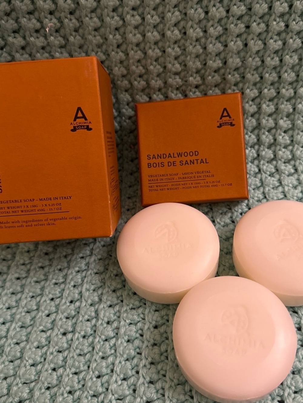 Alchimia Sandalwood Pink Body Soap - Gentle Cleansing Bars